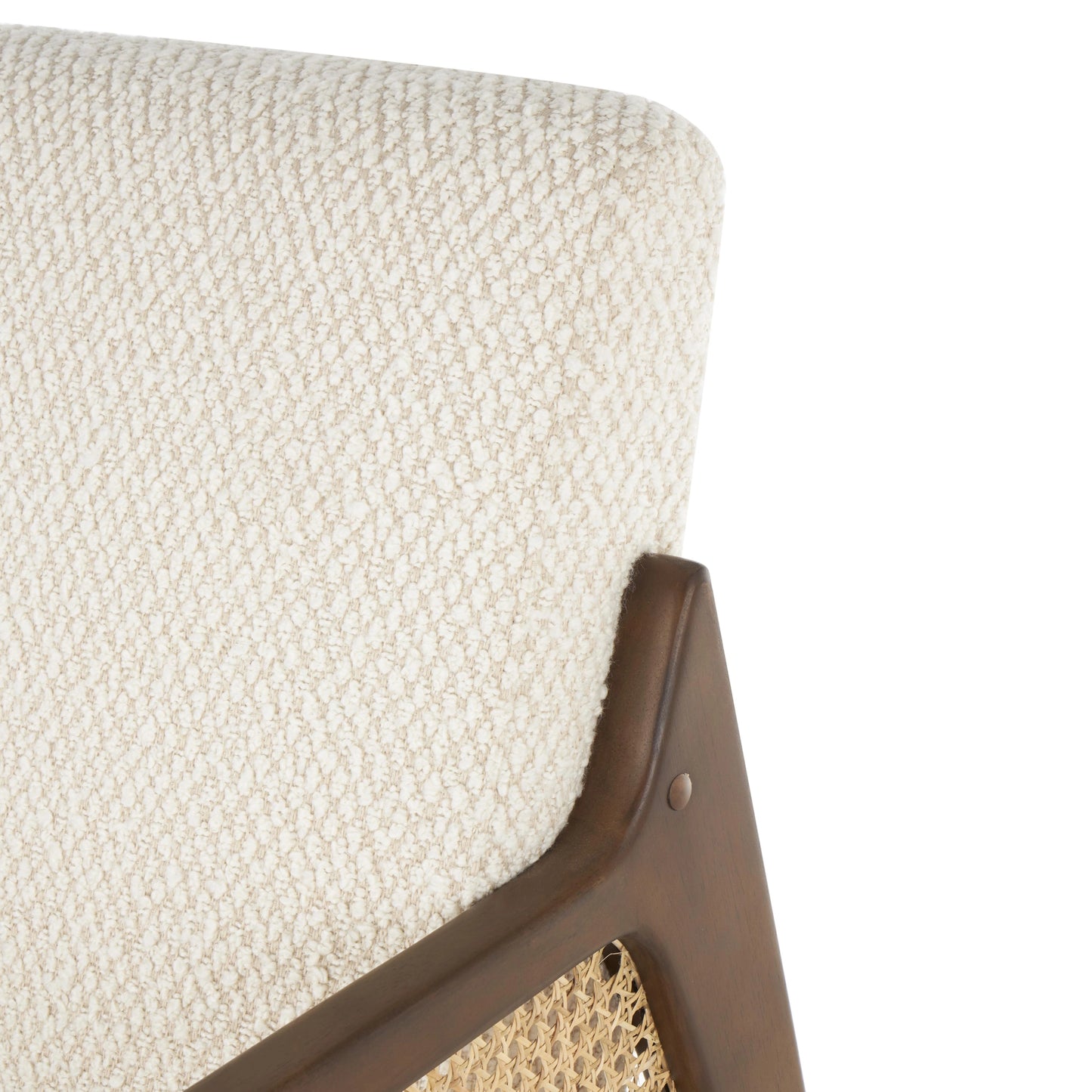 Cane & Cream Accent Chair