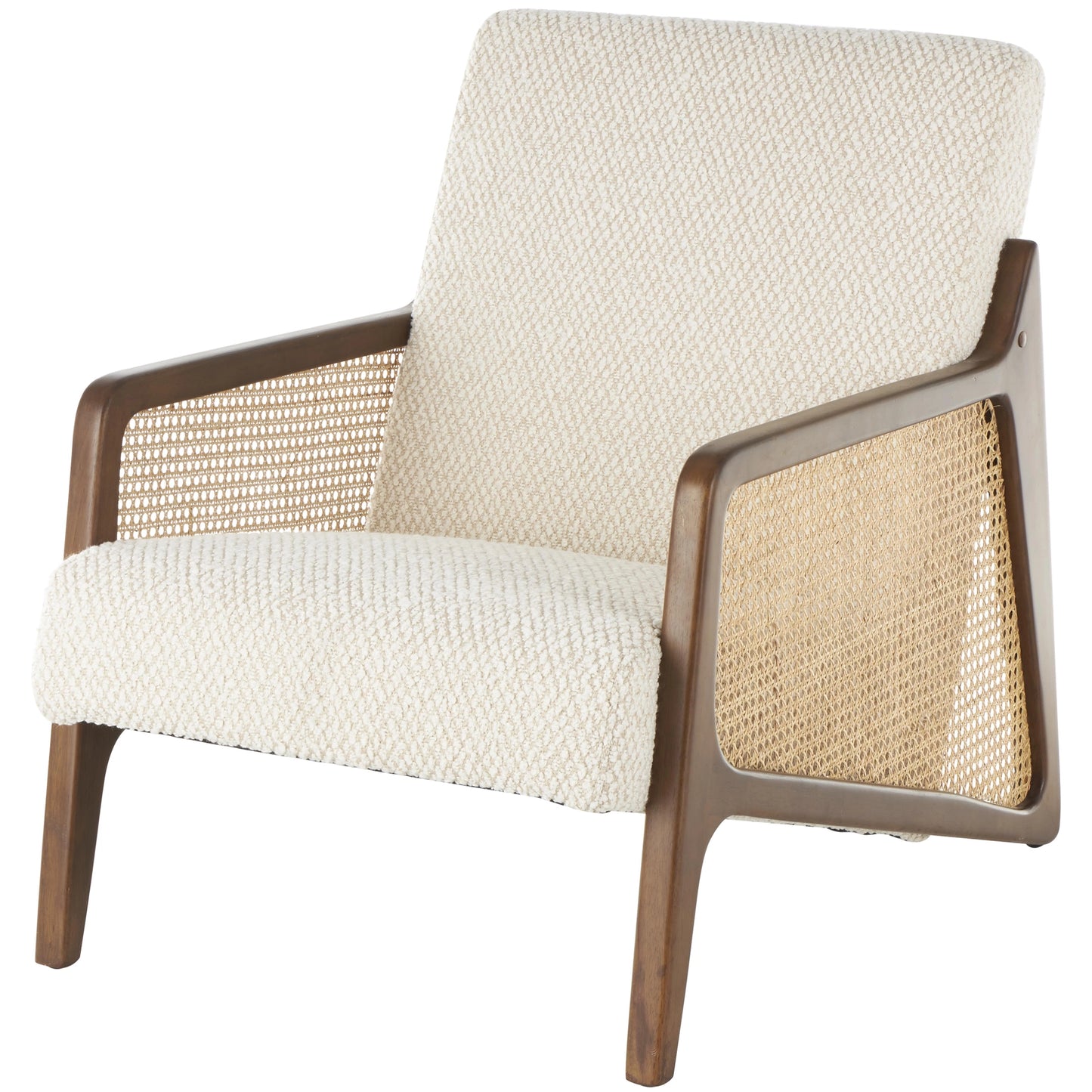 Cane & Cream Accent Chair