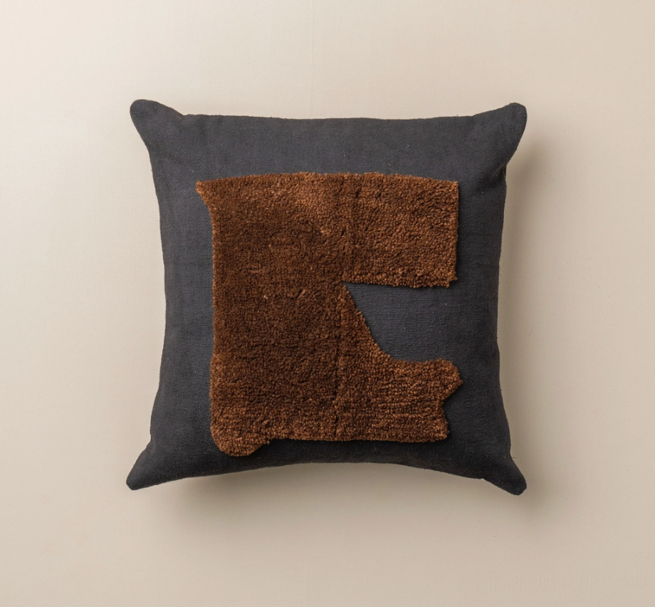 Abstract Pillow Cover - Black/Chocolate