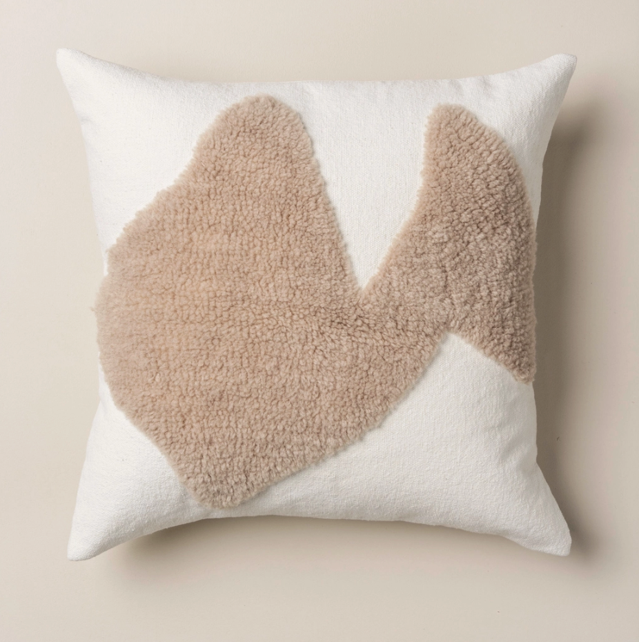 Abstract Pillow Cover - Cream/Tan