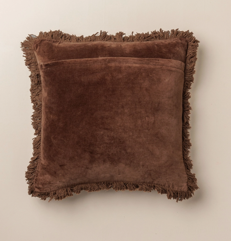 Velvet Pillow Cover - Chocolate