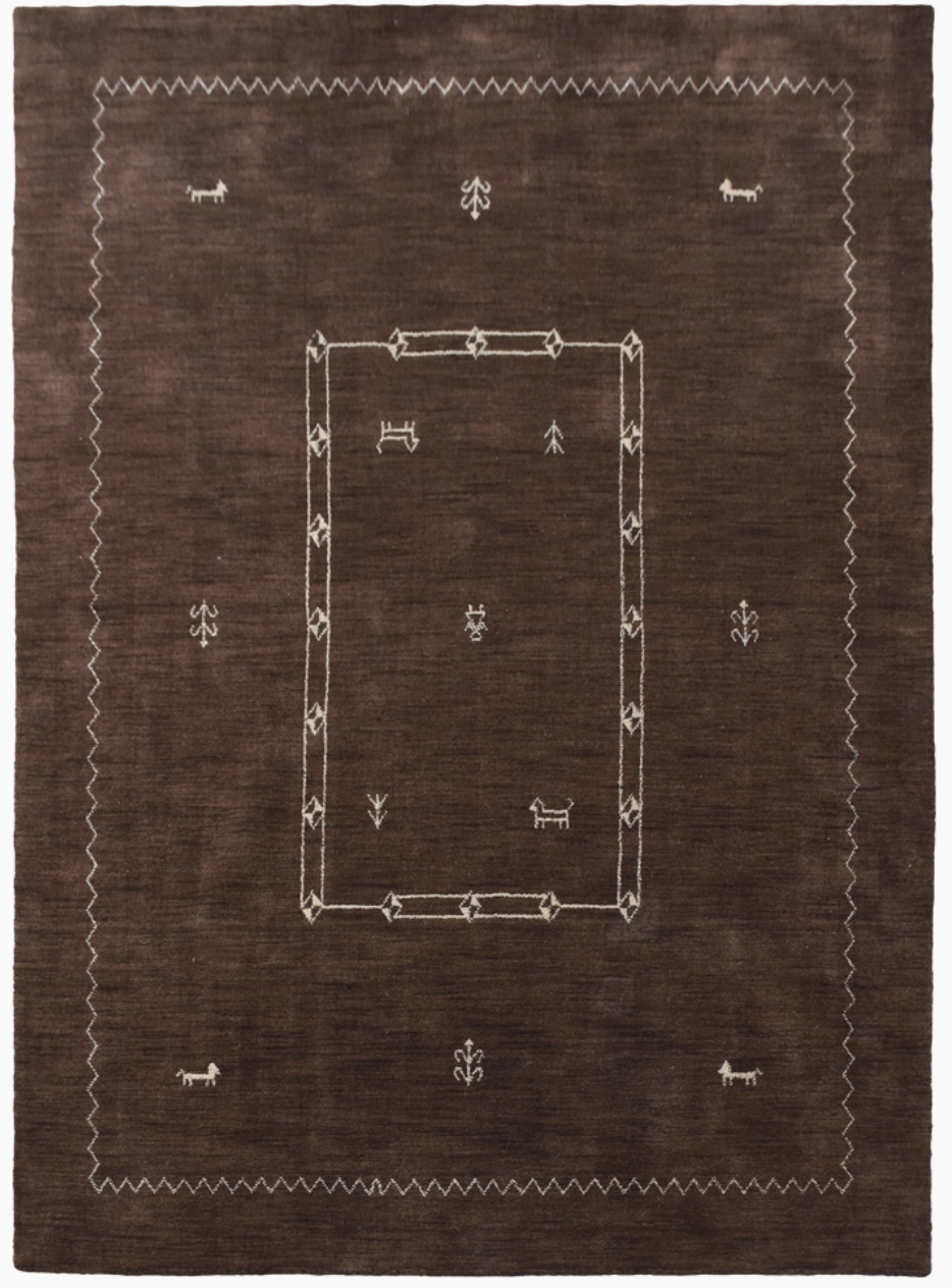 Hand Knotted Loom Wool Rug - 6x9