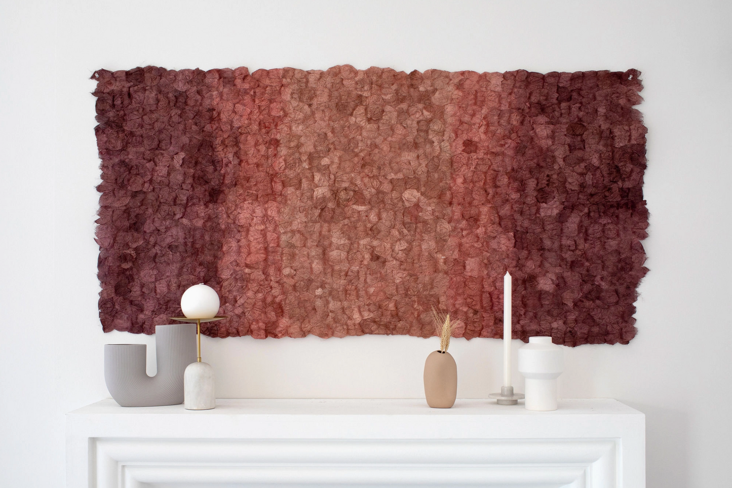 Plant Dyed Wild Silk Wall Hanging