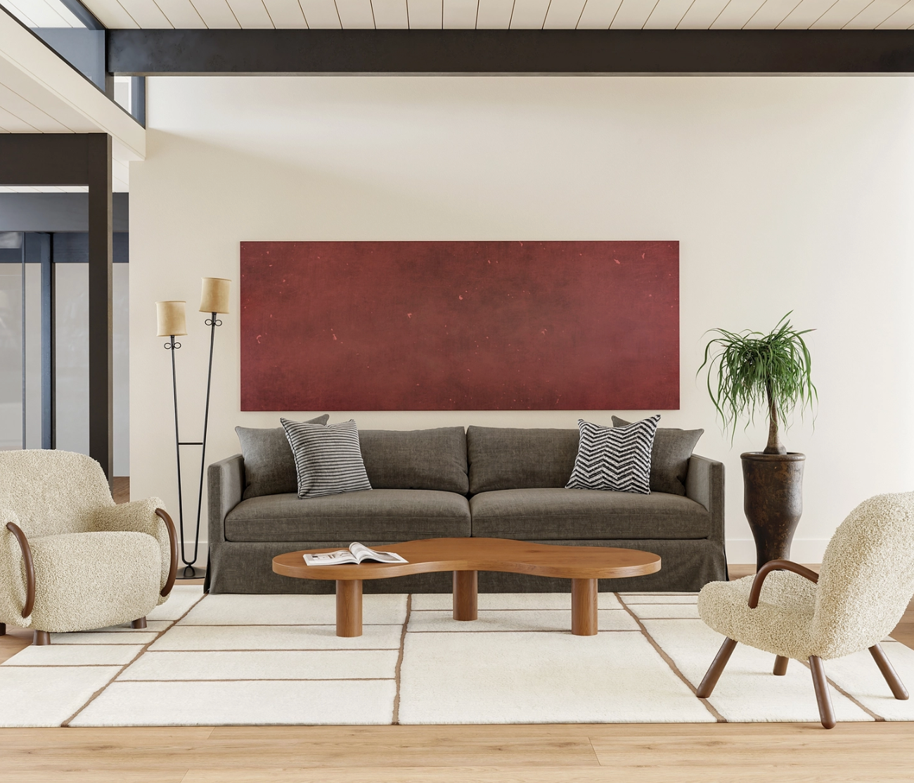 Brega Geometric New Zealand Wool Area Rug