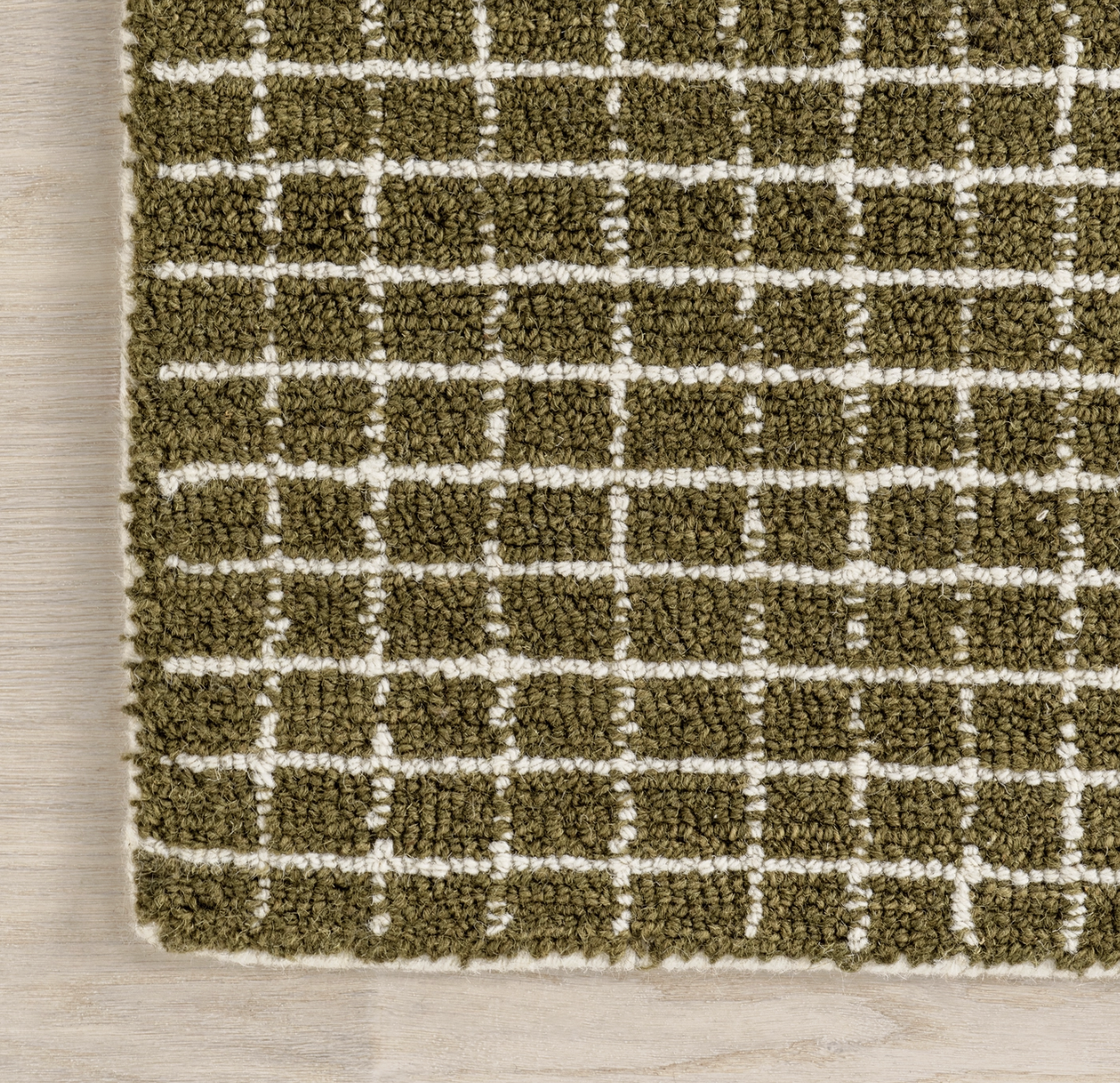 Melrose Checked Wool Area Rug