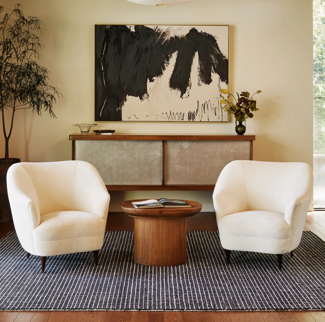 Melrose Checked Wool Area Rug
