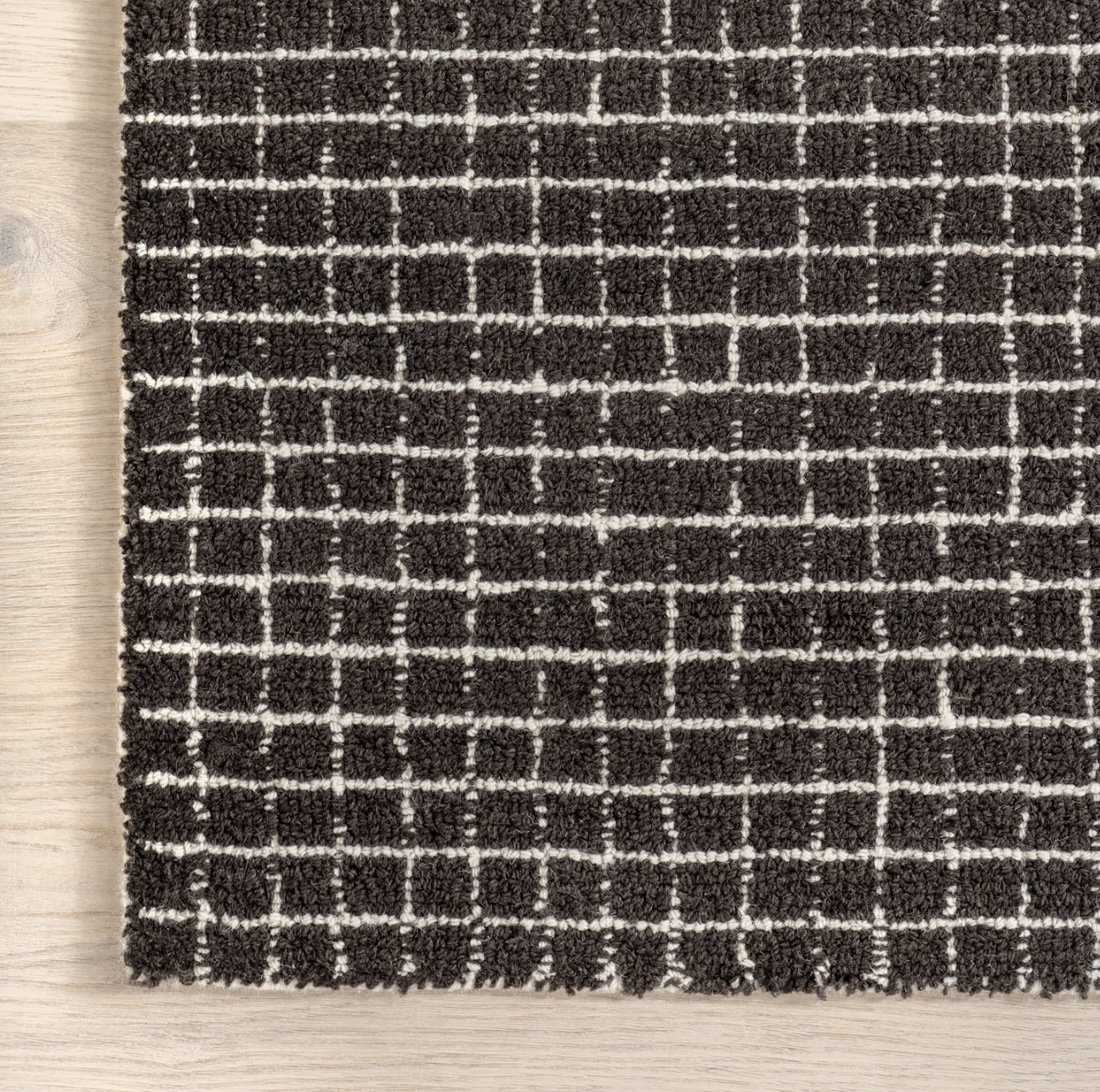 Melrose Checked Wool Area Rug