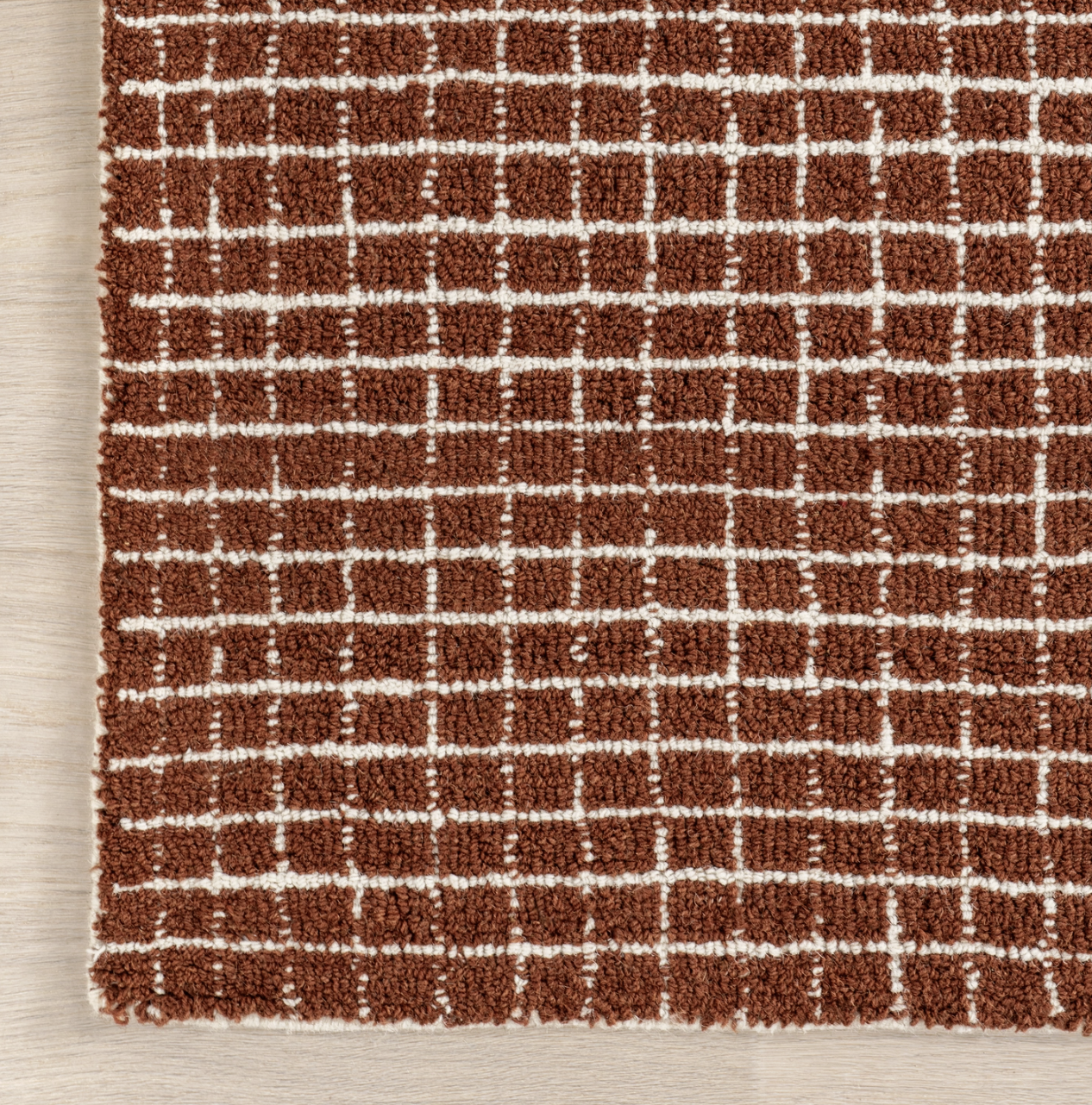 Melrose Checked Wool Area Rug