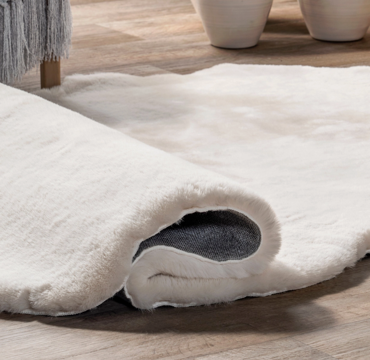 Corra Faux Sheepskin Machine Washable Area Rug