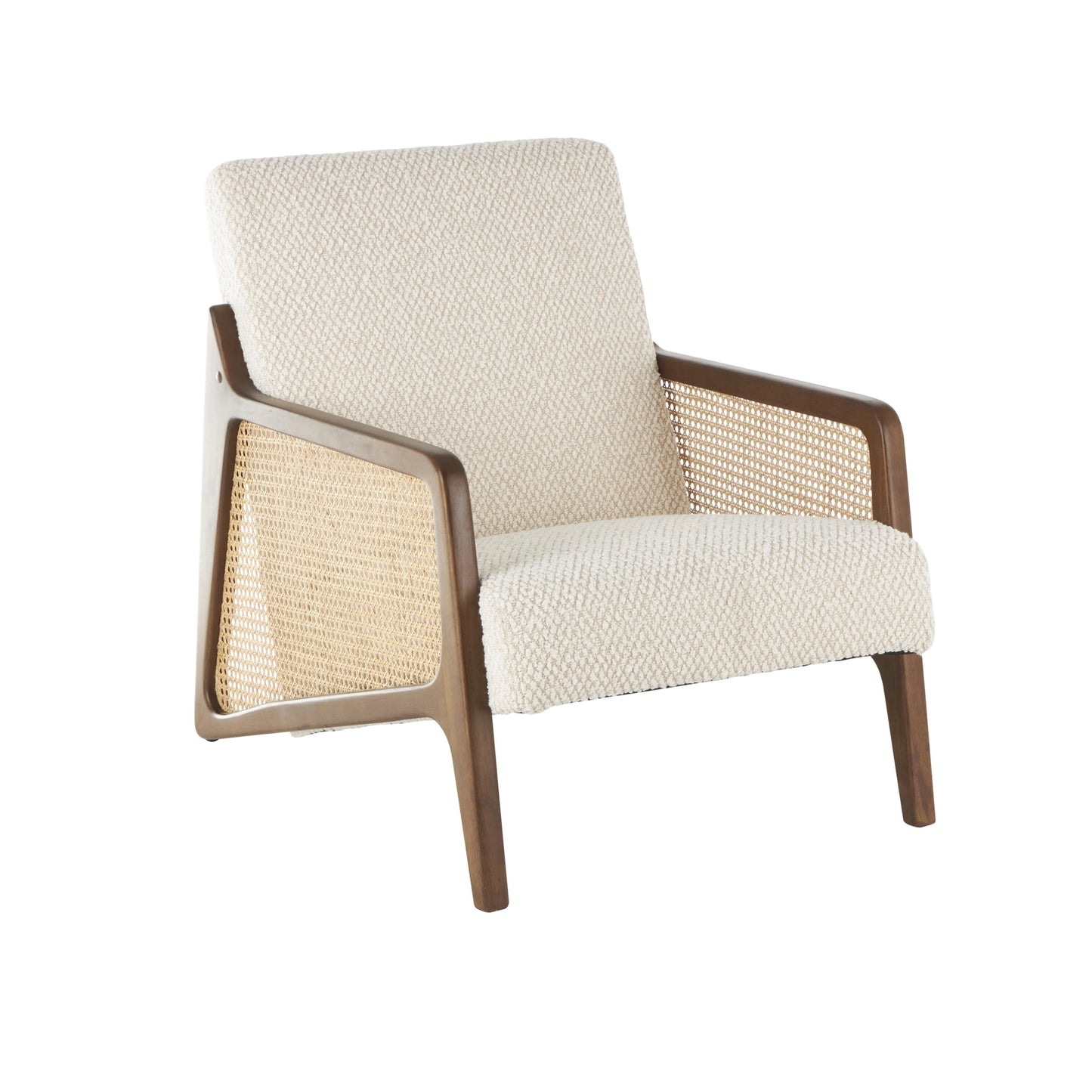 Cane & Cream Accent Chair