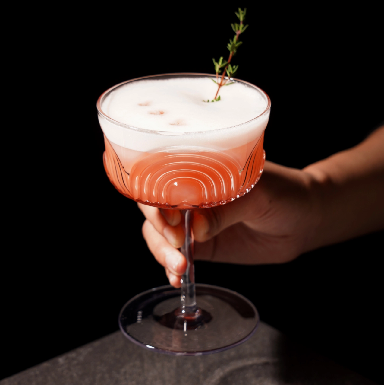Deco Beau Crystal Cocktail Coupes - Set of 2